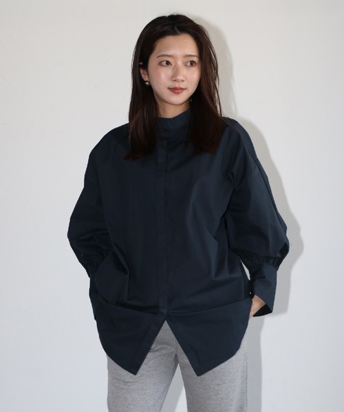 ENC ブラウス シャツ neck design shirt / ネックデザイン