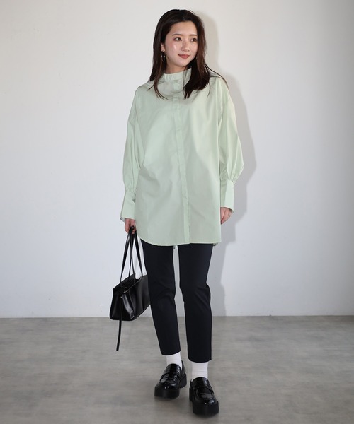 ブラウス シャツ neck design shirt / ネックデザインブロードシャツ レディース ENC ブラウス シャツ neck design shirt / ネックデザイン