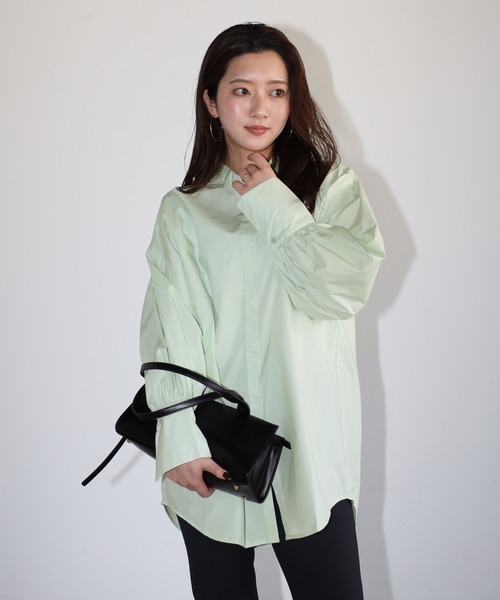 ブラウス シャツ neck design shirt / ネックデザインブロードシャツ レディース ENC ブラウス シャツ neck design shirt / ネックデザイン