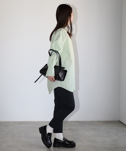 ブラウス シャツ neck design shirt / ネックデザインブロードシャツ レディース ENC ブラウス シャツ neck design shirt / ネックデザイン