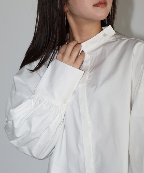 ブラウス シャツ neck design shirt / ネックデザインブロードシャツ レディース ENC ブラウス シャツ neck design shirt / ネックデザイン