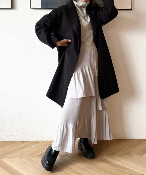 「archives」 チェスターコート MEDIUM グレイッシュベージュ レディース_画像3