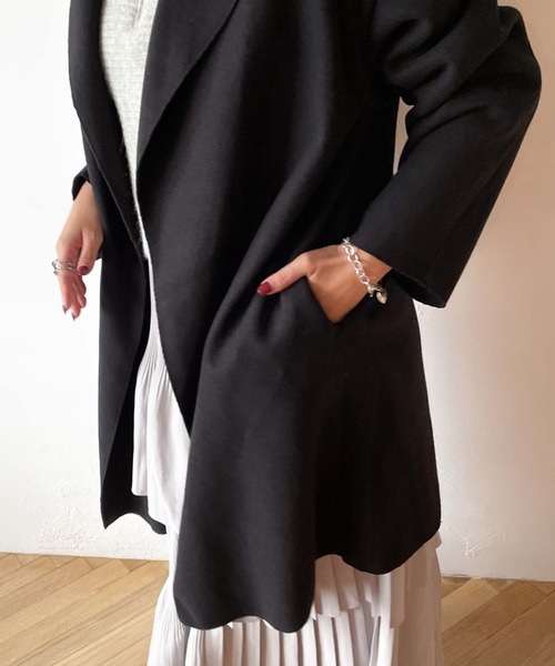 「archives」 チェスターコート MEDIUM グレイッシュベージュ レディース_画像6