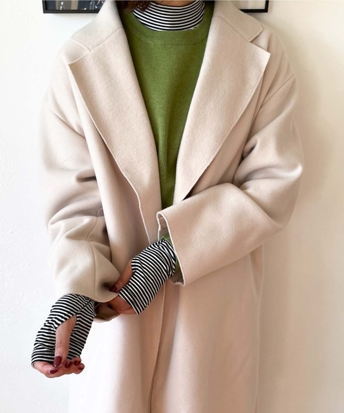 「archives」 チェスターコート MEDIUM グレイッシュベージュ レディース_画像8