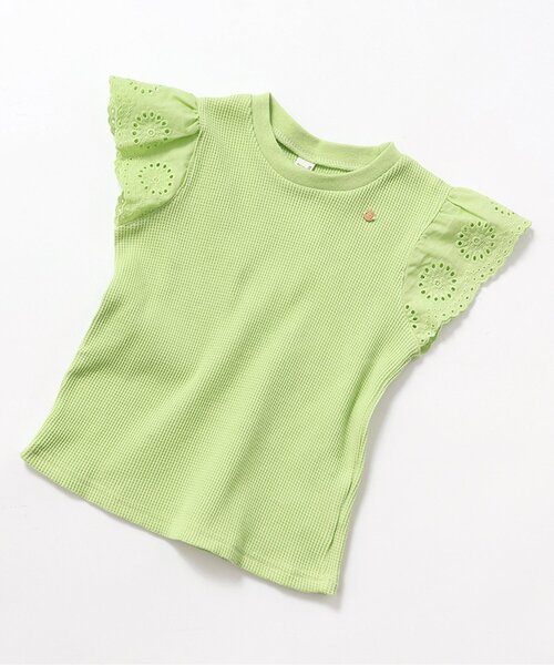 tシャツ 「ジュニア対応」ワッフルレース・フリル半袖Tシャツ キッズ 子供服 女の子 | apres les cours | 03