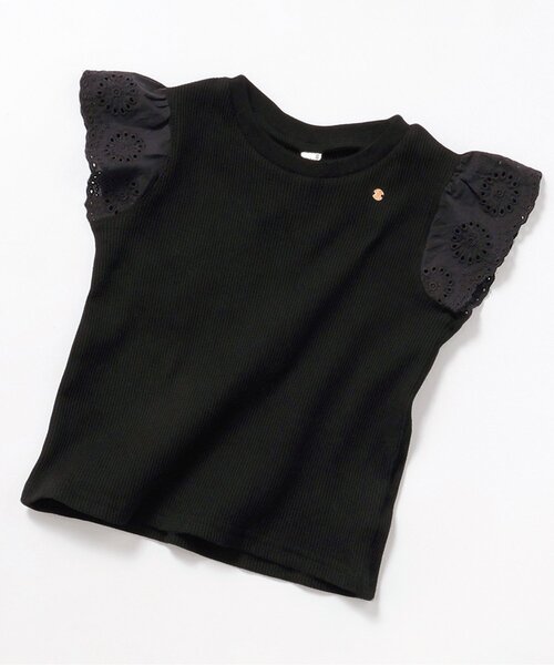 tシャツ 「ジュニア対応」ワッフルレース・フリル半袖Tシャツ キッズ 子供服 女の子 | apres les cours | 02