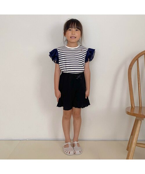 tシャツ 「ジュニア対応」ワッフルレース・フリル半袖Tシャツ キッズ 子供服 女の子 | apres les cours | 10