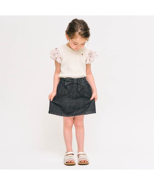 tシャツ 「ジュニア対応」ワッフルレース・フリル半袖Tシャツ キッズ 子供服 女の子 | apres les cours | 13