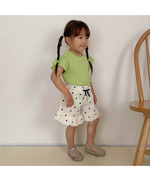 tシャツ 「ジュニア対応」ワッフルレース・フリル半袖Tシャツ キッズ 子供服 女の子 | apres les cours | 17