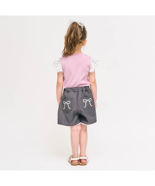 tシャツ 「ジュニア対応」ワッフルレース・フリル半袖Tシャツ キッズ 子供服 女の子 | apres les cours | 12
