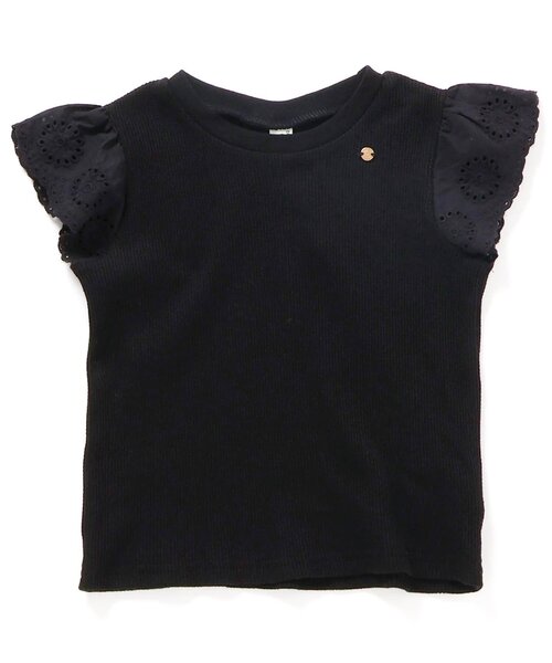 tシャツ 「ジュニア対応」ワッフルレース・フリル半袖Tシャツ キッズ 子供服 女の子 | apres les cours | 25