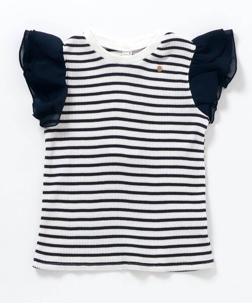 tシャツ 「ジュニア対応」ワッフルレース・フリル半袖Tシャツ キッズ 子供服 女の子 | apres les cours | 22