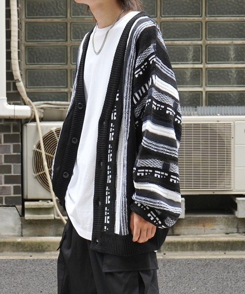 「Confirm」 ニットカーディガン M ブラック メンズ_画像9