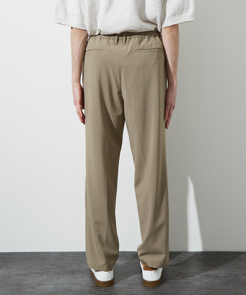 【ベージュ】2点セット【WEB限定】セットアップ / スキッパーシャツ&イージーパンツ / ABAHOUSE（アバハウス） シャツ 2点セット「WEB限定」セットアップ