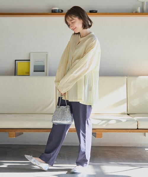 coen（コーエン） スラックス パンツ 「接触冷感」やみつきストレッチ