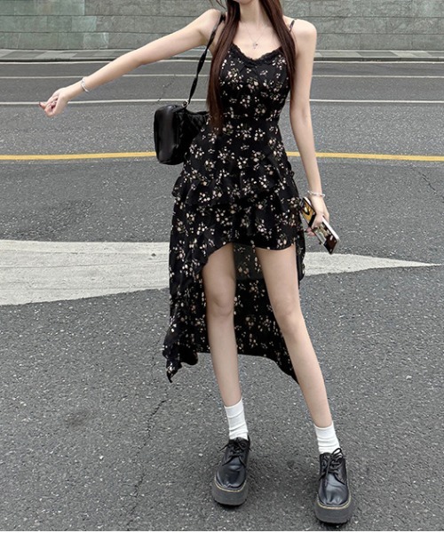 gossip!ロサンゼルス ワンピース Y2K風 レトロ 小花柄
