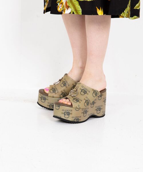 【ヒステリックグラマー】 HG JAILBAIT ウェッジソールサンダル HG JAILBAIT ウェッジソールサンダル|HYSTERIC GLAMOUR WOMEN