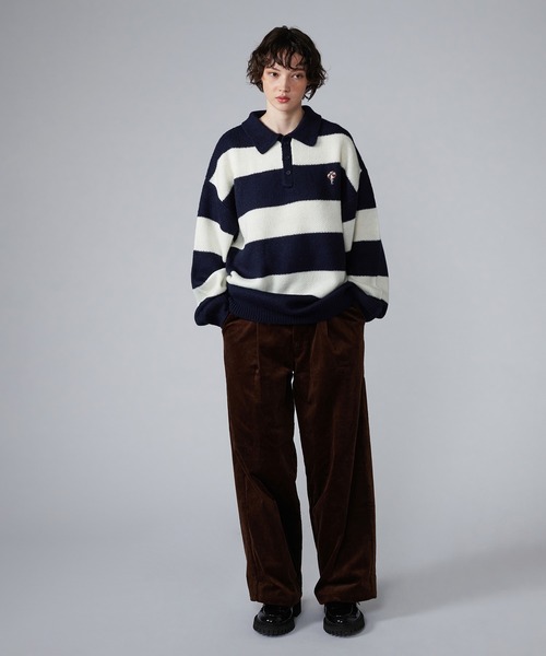 「ONCILY」 半袖ニット LARGE ブルーグリーン メンズ