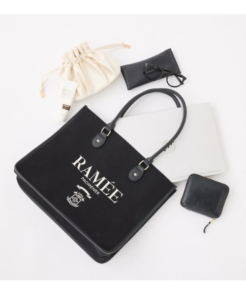 RAMÉE nice claup 刺しゅう入りトートバッグ　黒　ブラック　C one after another NICE CLAUP トートバッグ WEB限定