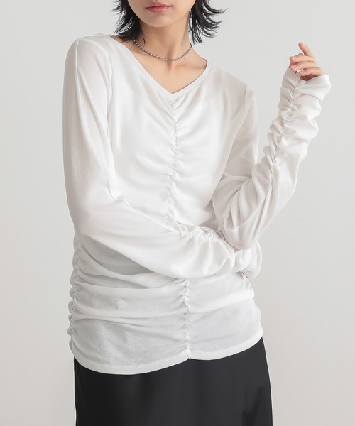 for/c（フォーシー） tシャツ シャーリングシアートップス
