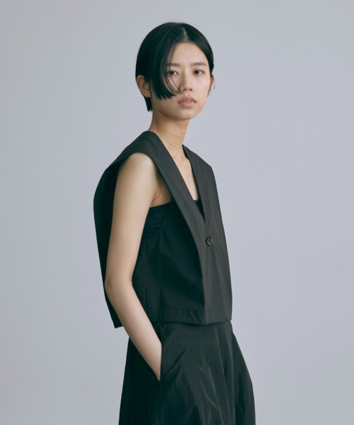 ベスト ジレ 「Set Up」Tucked Sleeve Gilet レディース