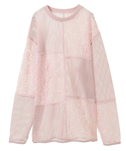 tシャツ LACY PATCH WORK トップス レディース Candy Stripper tシャツ LACY PATCH WORK トップス レディース