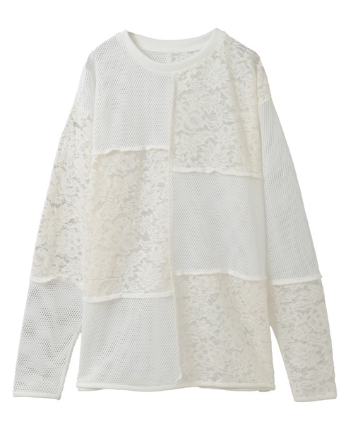 Candy Stripper tシャツ LACY PATCH WORK トップス レディース