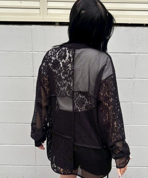 Candy Stripper tシャツ LACY PATCH WORK トップス レディース