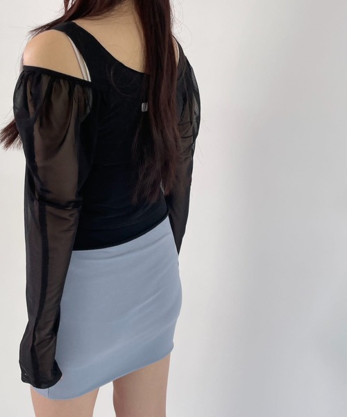 アンサンブル RIBBON TULLE TOPS/リボンチュールトップス hugi アンサンブル RIBBON TULLE TOPS/リボンチュールトップス