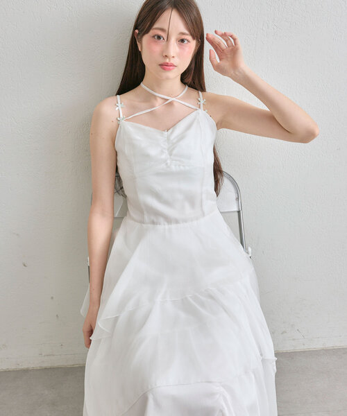 OLIVE des ワンピース ランダムティアードキャミワンピース