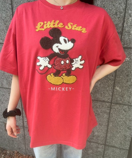 Disney tシャツ 「DISNEY/ディズニー」天竺 さがら刺繍/歯ブラシ Disney tシャツ 「DISNEY/ディズニー」天竺 さがら刺繍/歯ブラシ