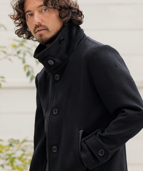 「CAMBIO」 ピーコート S ブラック メンズ_画像3