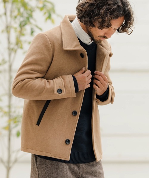 「CAMBIO」 ピーコート S ブラック メンズ_画像5