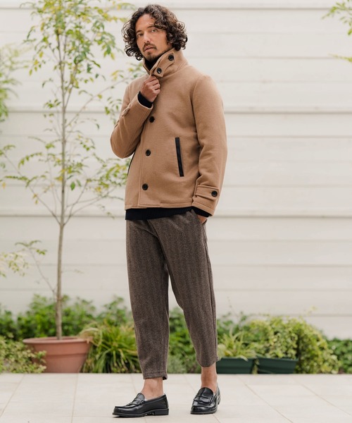 「CAMBIO」 ピーコート S ブラック メンズ_画像8