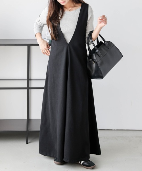ジャンパースカート Vネックジャンパースカート : ZOZOTOWN Yahoo!店