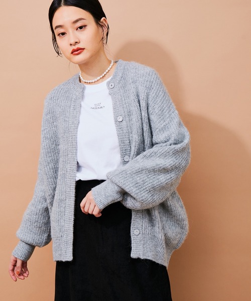 ADAM ET ROPE'（アダムエロペ） ニットカーディガン FREE グレー