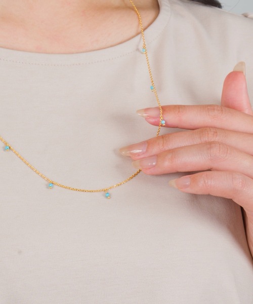 【Caroline Najman】ビーズ ネックレス 18K ゴールド チェーン Caroline Najman】ビーズ ネックレス 18K ゴールド チェーン