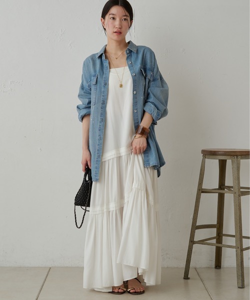 「LOUNGEDRESS」 長袖シャツ FREE ブルー レディース Loungedress 「LOUNGEDRESS」 長袖シャツ FREE ブルー