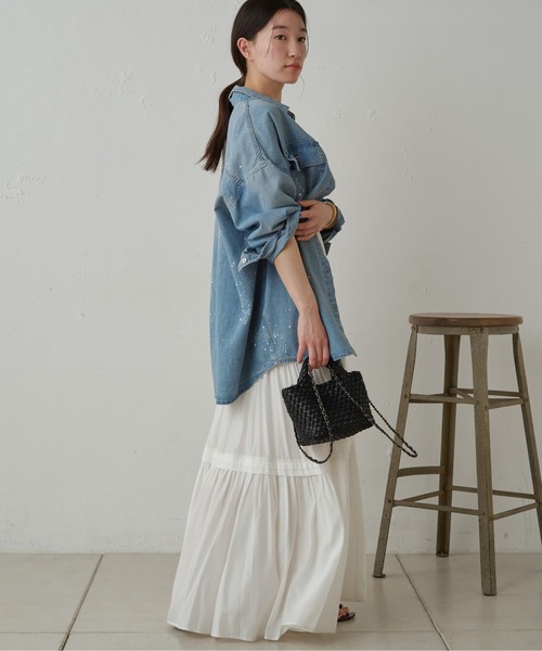 「LOUNGEDRESS」 長袖シャツ FREE ブルー レディース Loungedress 「LOUNGEDRESS」 長袖シャツ FREE ブルー