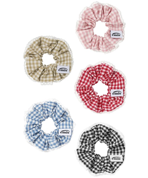 emis シュシュ GINGHAM CHECK SCRUNCHIE : ZOZOTOWN Yahoo!店 - 通販