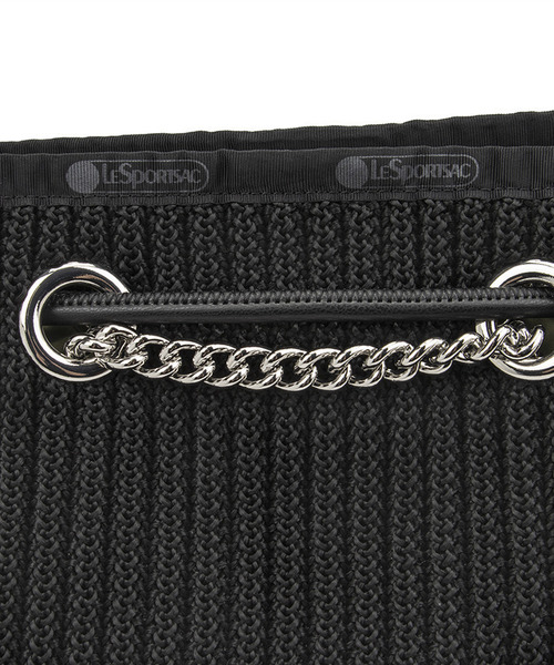 CHAIN CROCHET SM BUCKETブラッククロシェ LeSportsac（レスポートサック） トートバッグ CHAIN CROCHET SM