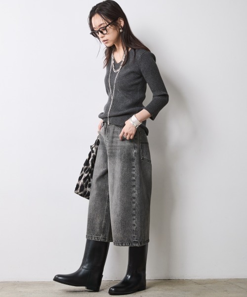 CHIC STYLE ジーンズ デニム デニムパンツ デニムバミューダ