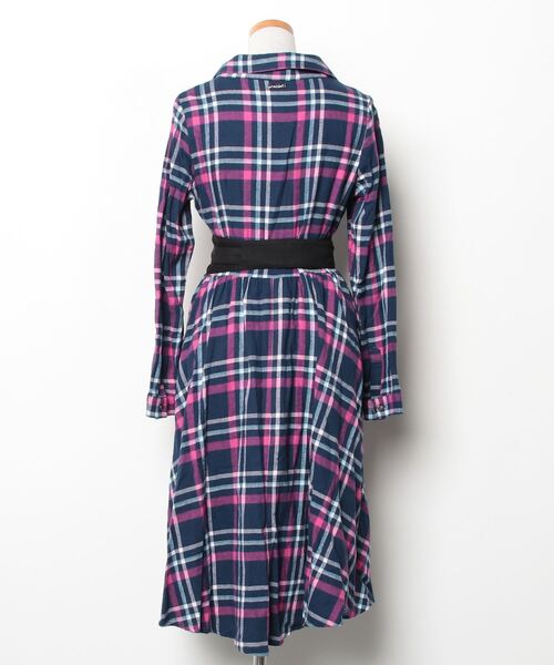 Radyチェックシャツワンピース Rady 「Rady」 チェック柄シャツワンピース S ネイビー