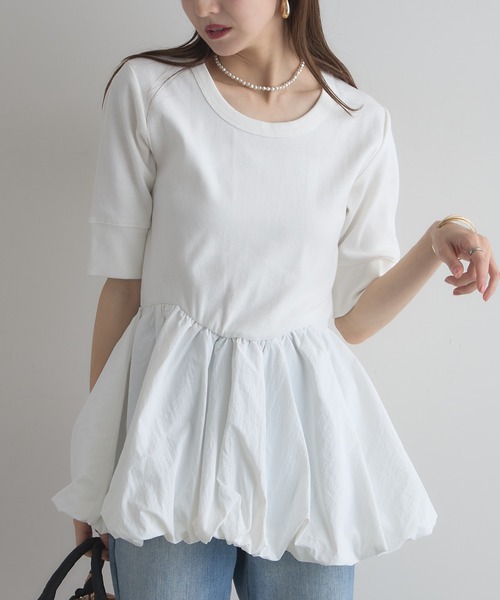 &. NOSTALGIA（ノスタルジア） tシャツ 「ZOZO限定」バルーンペプラム