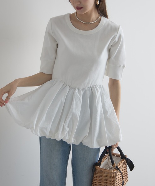 &. NOSTALGIA（ノスタルジア） tシャツ 「ZOZO限定」バルーンペプラム