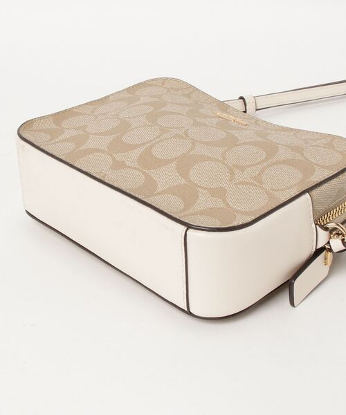 COACH ベージュ レザー ショルダーバッグ 新品】COACH コーチ ベージュ レザー ショルダーバッグ