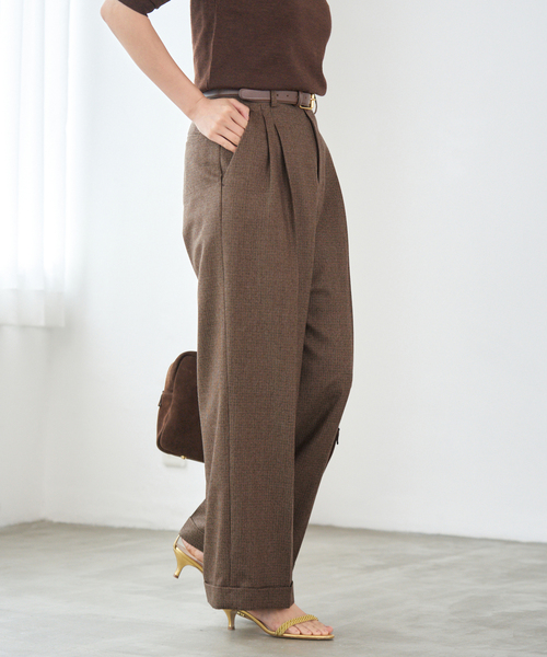 IENA（イエナ） スラックス パンツ ガンクラブチェックパンツ