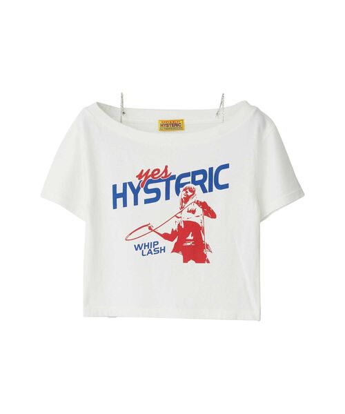 hystericglamour ショート丈Tシャツ HYSTERIC GLAMOUR - WHIP LASH ショート丈Tシャツ / ホワイト