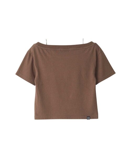 GLAMOROUS 売れ筋商品|||グラマラス Tシャツ トップス レディース Tops Orange セール】ヒョウ柄フロントボタンショート丈トップス（Tシャツ