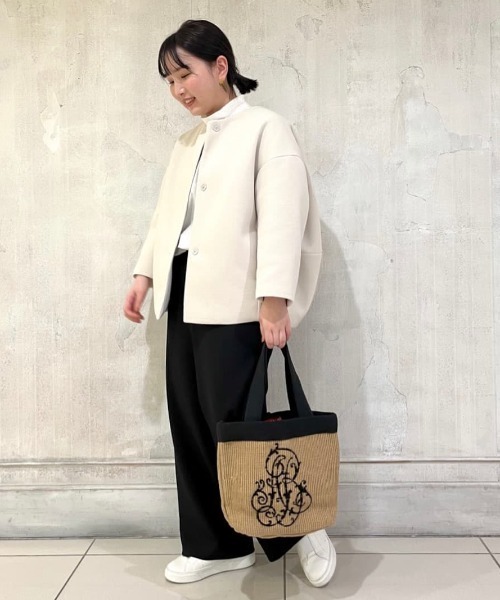 【★専用】【新品未使用】BEADSLEY ビアズリー ノーカラートレンチコート BEARDSLEY 「BEARDSLEY」 ノーカラージャケット 1 ピンク